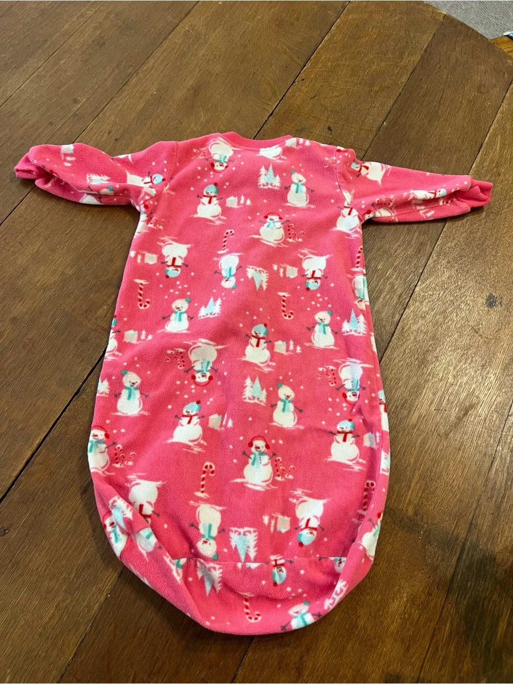 Carter's Pink Snowman Print Sleep Sack with Zipper